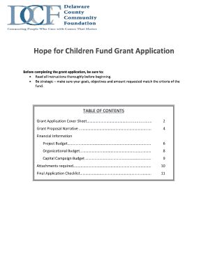 hfc grant application.